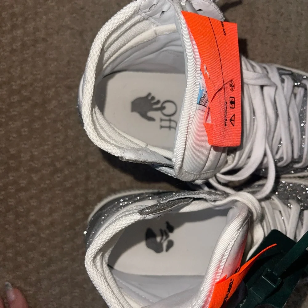 OFF-WHITE 3.0 Court Glitter High Top Sneaker SIZE 38 WOMANS COMES WITH BOX - Picture 6 of 6